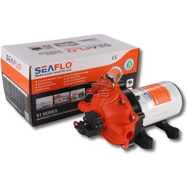 Seaflo 12V 18.9L/Min 70 PSI Water Pressure Diaphragm Pump - 5-Chamber