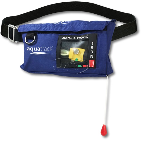 AquaTrack Waist Belt 150N Manual Inflatable PFD - Navy Blue