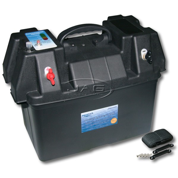 Power Battery Box with 12V Socket, Condition Tester & Strap