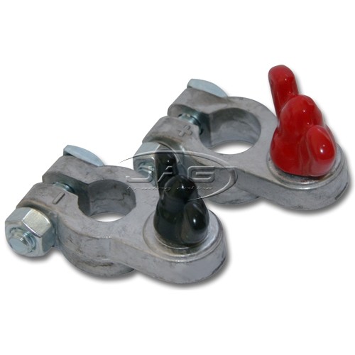 Marine Battery Terminal Clamps & Coated Wing Nuts
