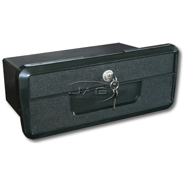 Large Black Storage Glove Box with Lock & Keys