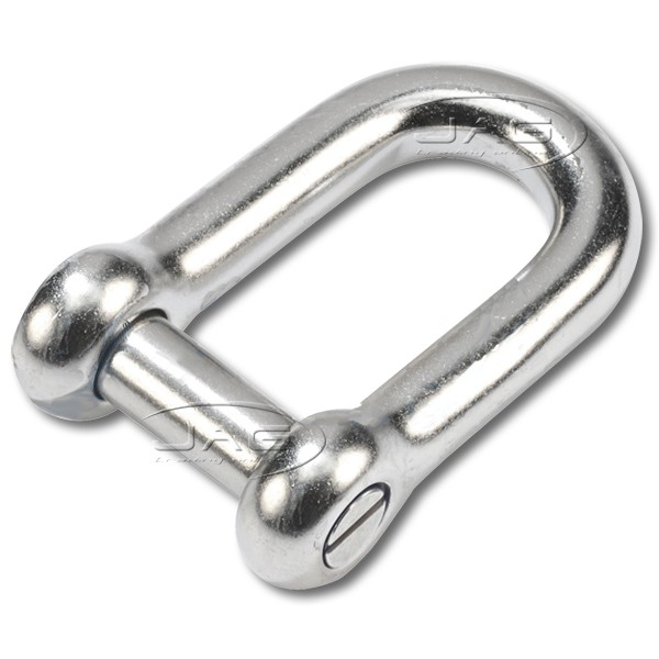 6mm 316 Stainless Steel Slotted D-Shackle M6