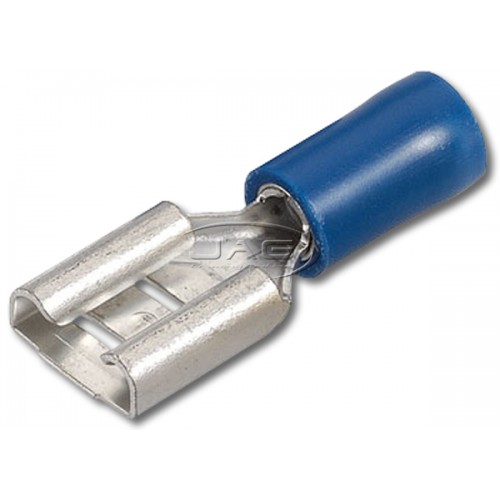 50 x Blue Insulated Female Blade Terminals for 4mm Wire