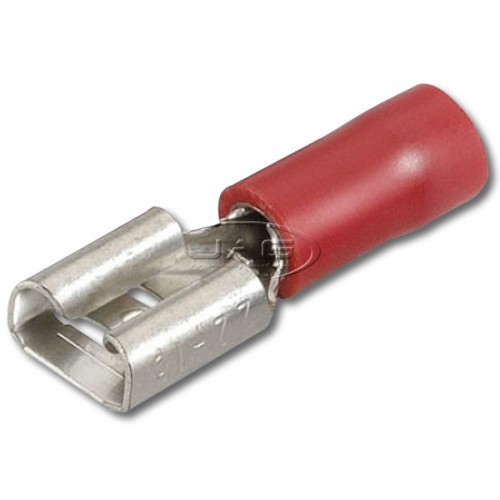 50 x Red Insulated Female Blade Terminals for 3mm Wire