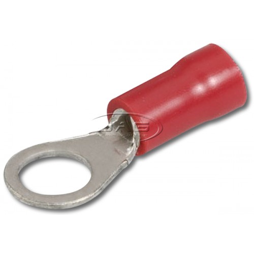 50 x Red Insulated Ring Terminals 5mm Hole for 3mm Wire