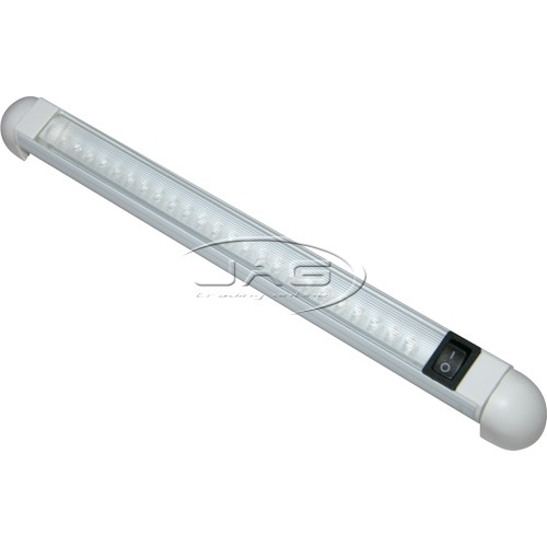 12V 24-LED White Aluminium Swivel Lamp