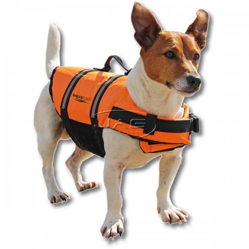 AquaTrack Dog Life Jacket - Pet PFD Orange Safety Vest