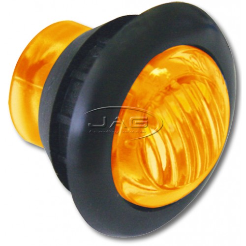 12V 3-SMD LED Amber Round Marker/Clearance Pilot Light