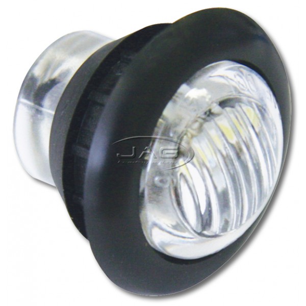 12V 3-SMD LED White Round Marker/Clearance Pilot Light