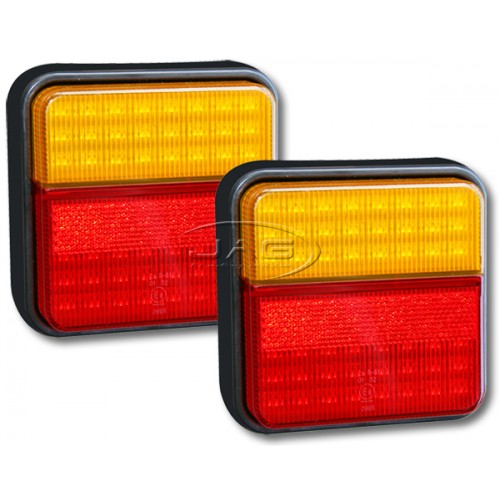 Pair 96-LED Stop/Tail/Indicator Trailer Lights 12V