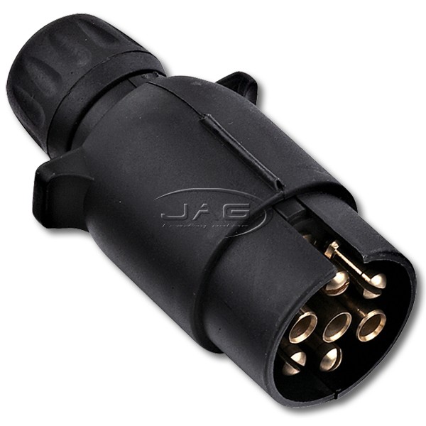 7 Pin Large Round Plastic Trailer Connector Plug
