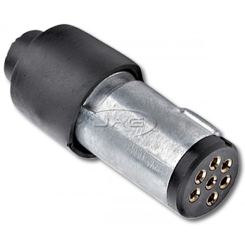 7 Pin Small Round Metal Trailer Connector Plug